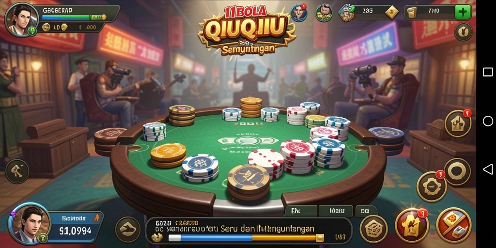 Tampilan gameplay QiuQiu yang menegangkan di 11BOLA.