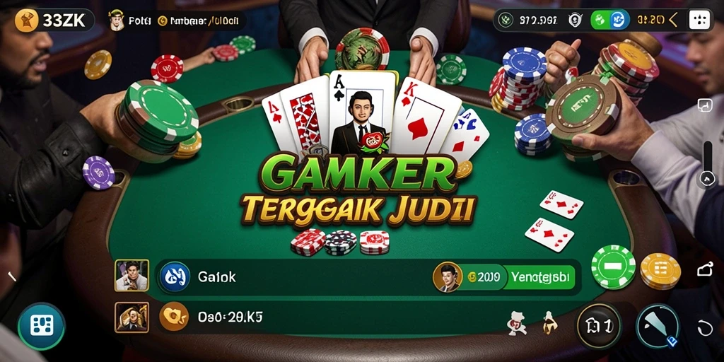 Tampilan gameplay mendebarkan di 33ZK Poker.