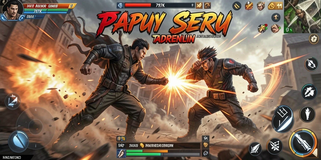 Gameplay seru dalam 797K dengan pertarungan yang mendebarkan.