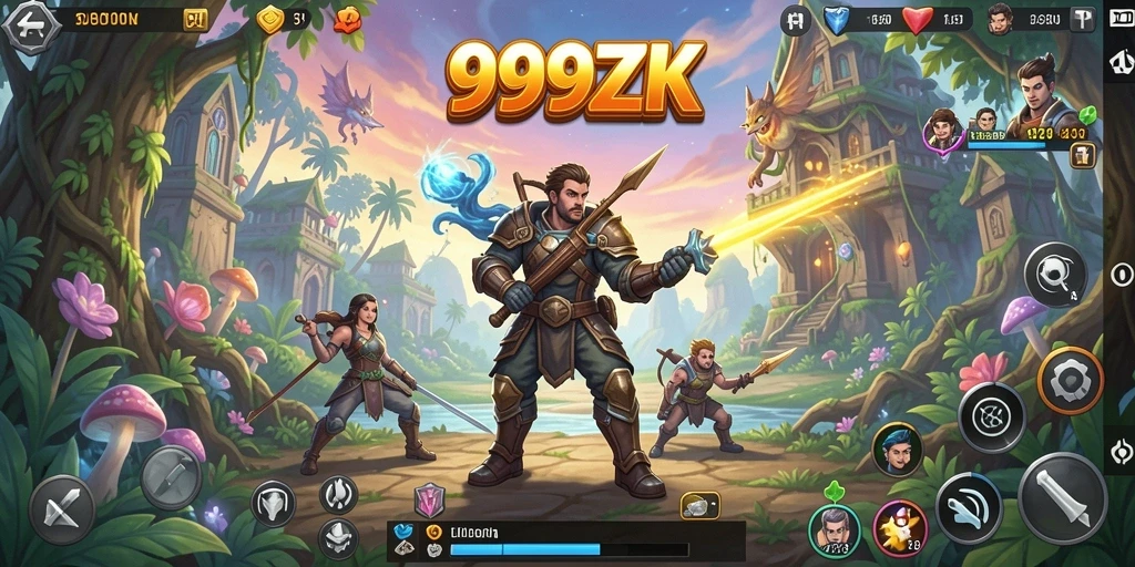 Screenshot gameplay 999ZK yang menunjukkan aksi petualangan seru.