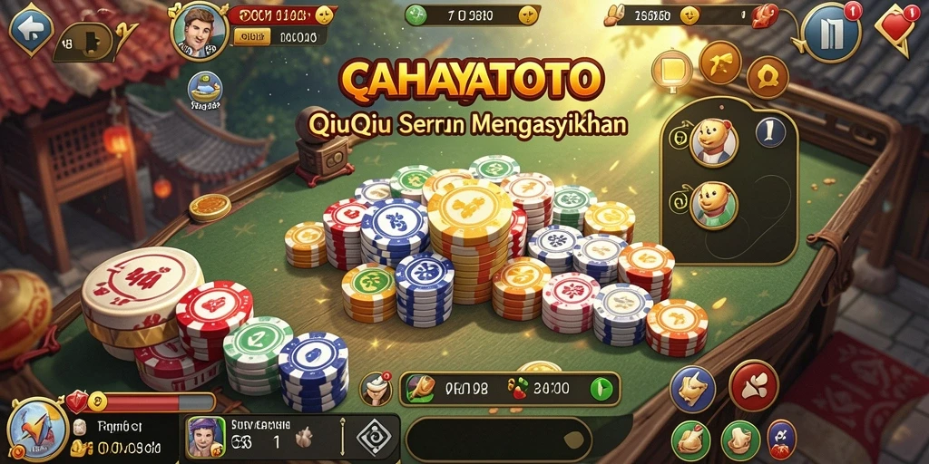 Screenshot gameplay CAHAYATOTO dengan aksi QiuQiu yang mendebarkan.