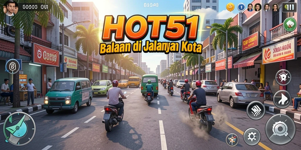 Gameplay Racing HOT51 yang mendebarkan dan penuh aksi.