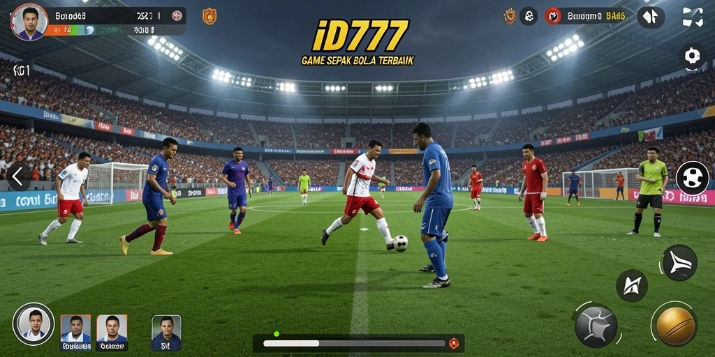 Gameplay menegangkan di ID777 dengan aksi sepak bola yang seru.