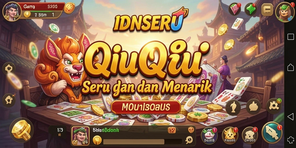 Gameplay seru QiuQiu di IDNSERU dengan aksi kartu menarik.