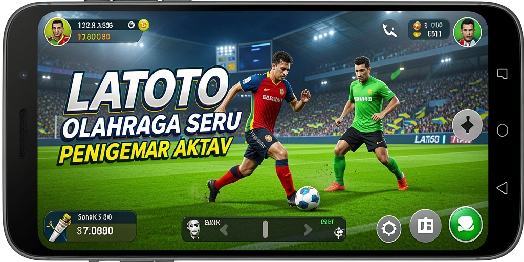 Tampilan gameplay seru di LATOTO dengan berbagai mode olahraga.