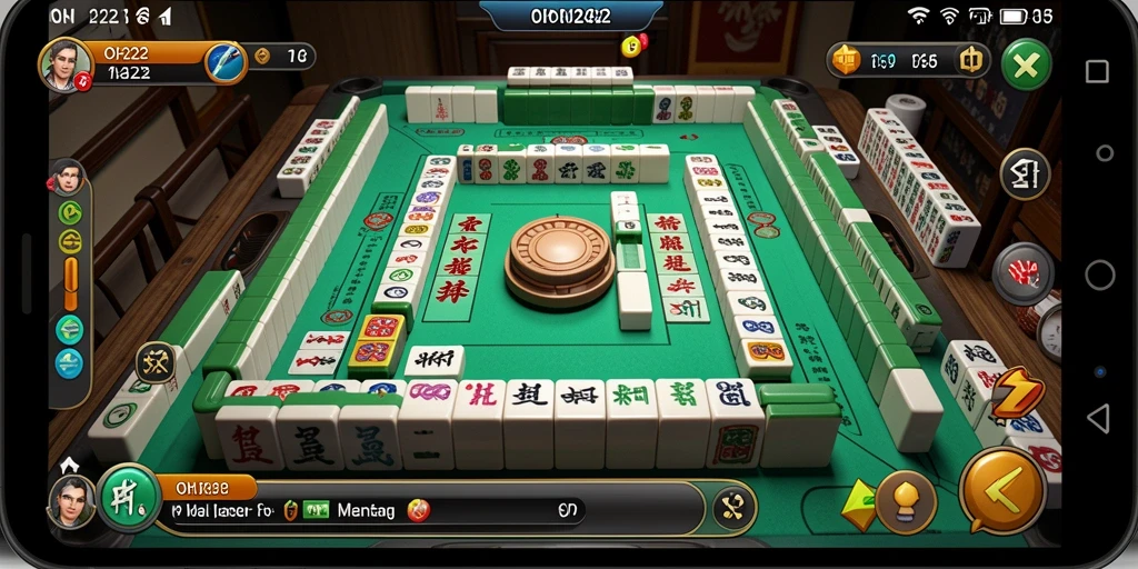 Screenshot OH222 menampilkan gameplay Mahjong yang memukau.