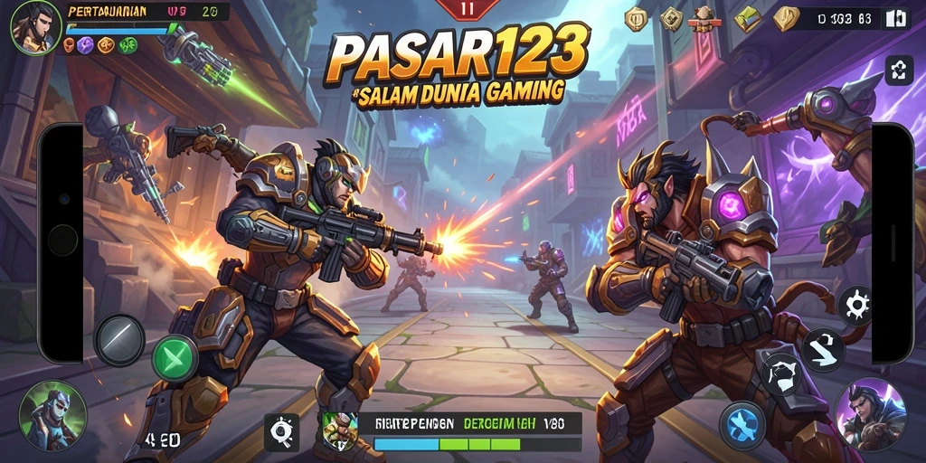 Tampilan menarik dari gameplay PASAR123 yang menampilkan aksi pertarungan.