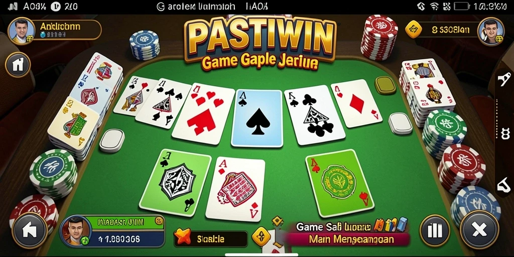 Tampilan gameplay Gaple yang menarik dan interaktif di PASTIWIN.