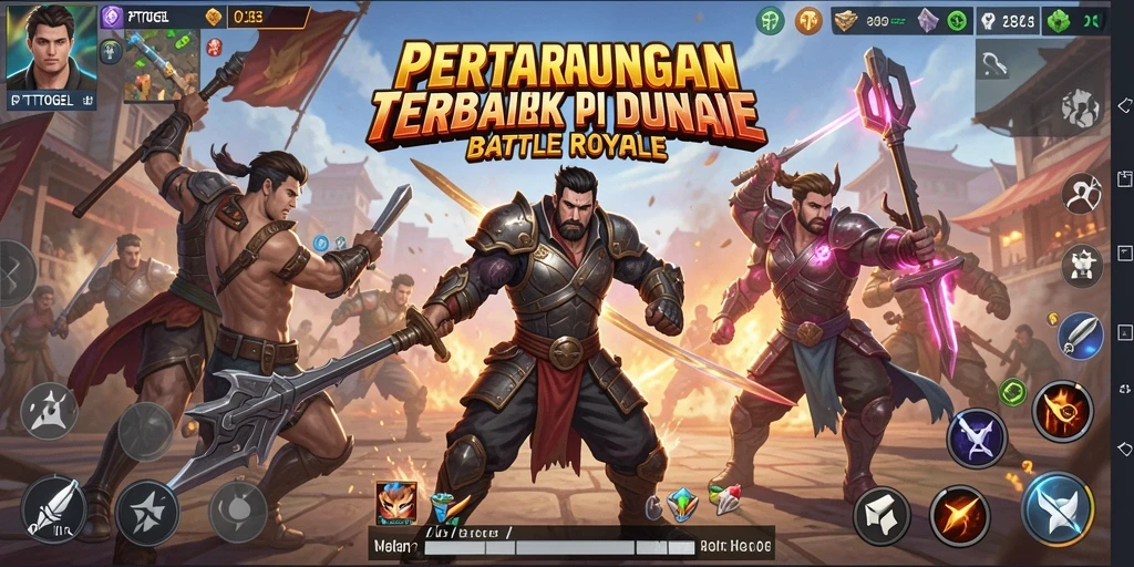 Tampilan aksi seru dalam game Battle Royale PTTOGEL.