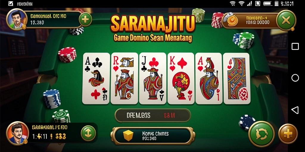 Tampilan gameplay seru di SARANAJITU dengan fitur menarik.