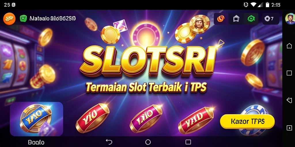 Screenshot utama SLOTSRI menampilkan aksi permainan slot yang menarik.